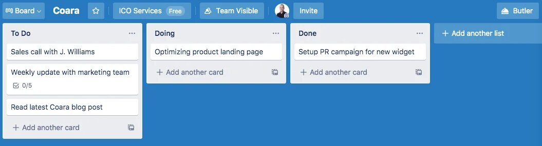 Project management tool for startups